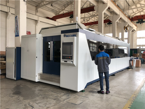 1000W lembaran logam serat laser cutting, mesin pemotong laser serat logam CNC